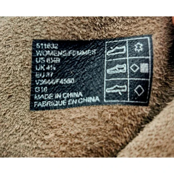 Lands' End Womens 6.5 Taupe Suede Leather Ankle Boots Side Zip Up Minimalist Y2K - Picture 12 of 12